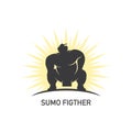 Sumo fighter character illustration