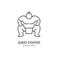 Sumo fighter character illustration