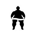 Sumo fighter icon vector sign and symbol isolated on white background, Sumo fighter logo concept