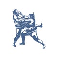 Sumo fighter logo design template, vector graphics to design Royalty Free Stock Photo