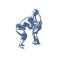 Sumo fighter logo design template, vector graphics to design Royalty Free Stock Photo