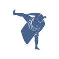 Sumo fighter logo design template, vector graphics to design Royalty Free Stock Photo