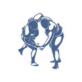 Sumo fighter logo design template, vector graphics to design Royalty Free Stock Photo