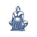 Sumo fighter logo design template, vector graphics to design Royalty Free Stock Photo