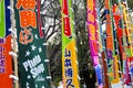 Sumo flags in Tokyo, Japan
