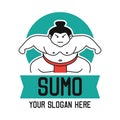 Sumo logo with text space for your slogan / tag line