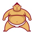 Sumo wrestler in rack Royalty Free Stock Photo