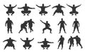 Sumo wrestler silhouette, Sumo wrestling silhouettes, Sumo silhouette, Sumo athlete silhouette, Sumo