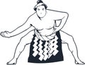 Sumo Wrestler Vector Design Clipart