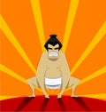 Sumo wrestler, vector