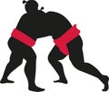 Sumo wrestling fight Royalty Free Stock Photo