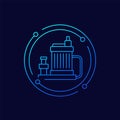 sump pump icon, line vector design Royalty Free Stock Photo