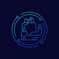 sump pump icon, linear design Royalty Free Stock Photo