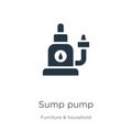 Sump pump icon vector. Trendy flat sump pump icon from furniture and household collection isolated on white background. Vector Royalty Free Stock Photo