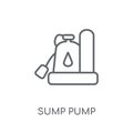 Sump Pump linear icon. Modern outline Sump Pump logo concept on Royalty Free Stock Photo