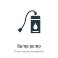 Sump pump vector icon on white background. Flat vector sump pump icon symbol sign from modern furniture and household collection Royalty Free Stock Photo