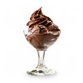 Sumptuous Chocolate Ice Cream Sundae in Glass. Generative ai