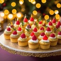 Sumptuous decadent christmas party canapes desserts and landscape format DPS Royalty Free Stock Photo