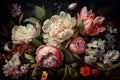 Sumptuous Luxury floral decor elegant. Generate AI