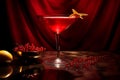 Sumptuous Red cocktail luxury. Generate Ai