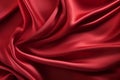 Sumptuous Red silk background. Generate Ai