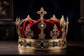 Sumptuous Royal crown velvet. Generate Ai