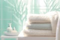 Sumptuous softness Fresh towel stack, perfect for pampering indulgence