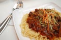 Sumptuous vegetarian spaghetti