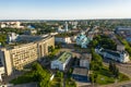 Sumy city center panorama aerial view