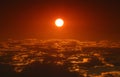 Sun above clouds Royalty Free Stock Photo