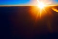 Sun above dark clouds Royalty Free Stock Photo