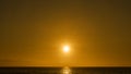 The Sun above the sea horizon in the sky Royalty Free Stock Photo