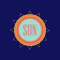 Sun. Abstract summer banner. Vector eps 10.