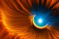 Sun activity in the universe. The solar wind is destroying the planet