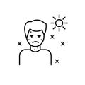 Sun, allergy, man icon. Element of allergy icon Royalty Free Stock Photo