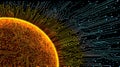 The Sun as a Computer Circuit Futuristic Tech Concept Royalty Free Stock Photo