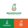 Sun Avocado Logo, suitable for business related to Sun and Avocado Royalty Free Stock Photo