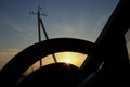 The sun in the background of the steering weel.jpg