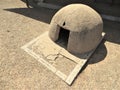 Domed adobe oven at roadside tourist attraction, Fort Sumner, Newe Mexico Royalty Free Stock Photo