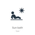 Sun bath icon vector. Trendy flat sun bath icon from travel collection isolated on white background. Vector illustration can be Royalty Free Stock Photo