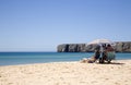 Sun bathing in Portugal