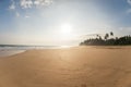 Sun on the beach without people Royalty Free Stock Photo