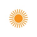 Sun beam simple geometric symbol logo vector Royalty Free Stock Photo