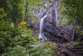 Fresh Boyana waterfalls in deep forest and rock, Vitosha, Bulgaria Royalty Free Stock Photo