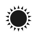 Sun with beams simple flat icon