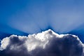 Sun behind cloud Royalty Free Stock Photo