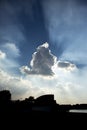 Sun behind cloud Royalty Free Stock Photo