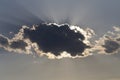 The sun behind the cloud Royalty Free Stock Photo