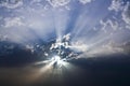 Sun behind clouds Royalty Free Stock Photo