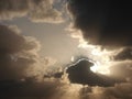 Sun behind clouds Royalty Free Stock Photo